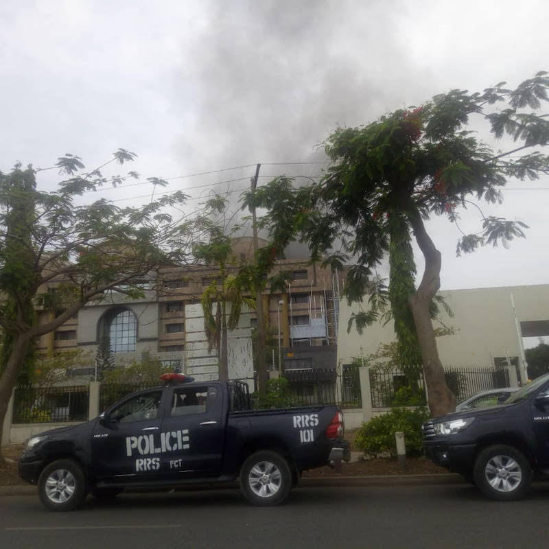 Fire Breaks Out At Treasury House, Abuja - Image 1