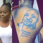 Lady tattoos MC Oluomo’s face on her back (Video) - Image 1